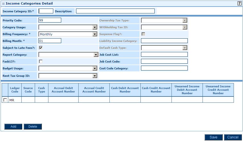 Module 2: Commercial Management Setup Income Categories Detail Web Page 4.