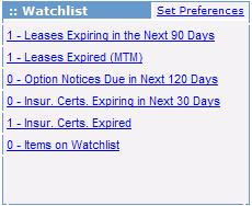 Module 9: Reports and Dashboards Watchlist From the Watchlist section, you may set preferences for