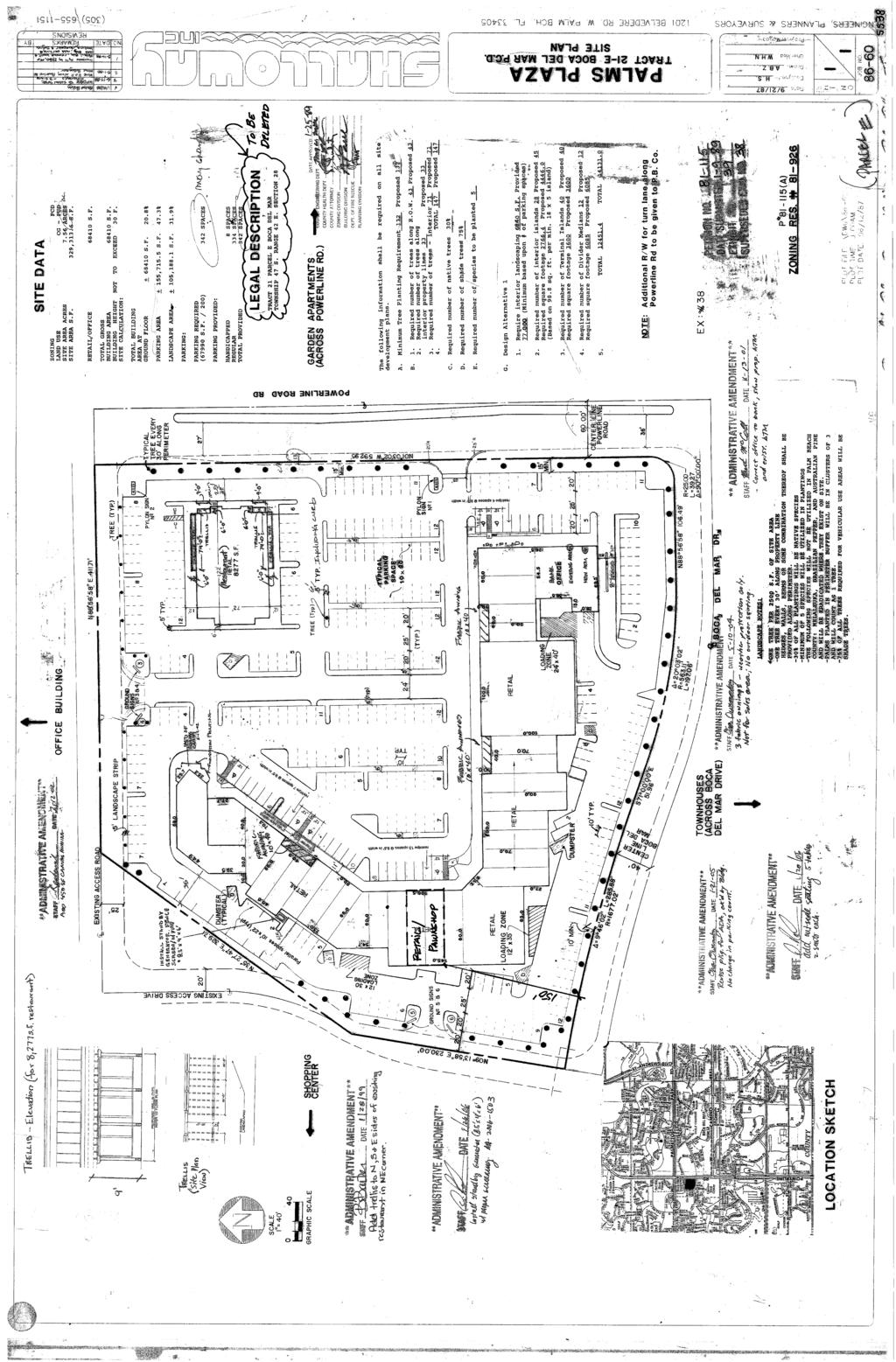 Figure 5 Preliminary Site Plan dated September 14, 2009 Proposed Pawnshop Use is indicated