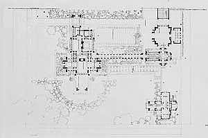 65-1883 65-1880 US$1500.00 Ground plan of the D. D. Martin house, Buffalo, New York, 1904. Pl.