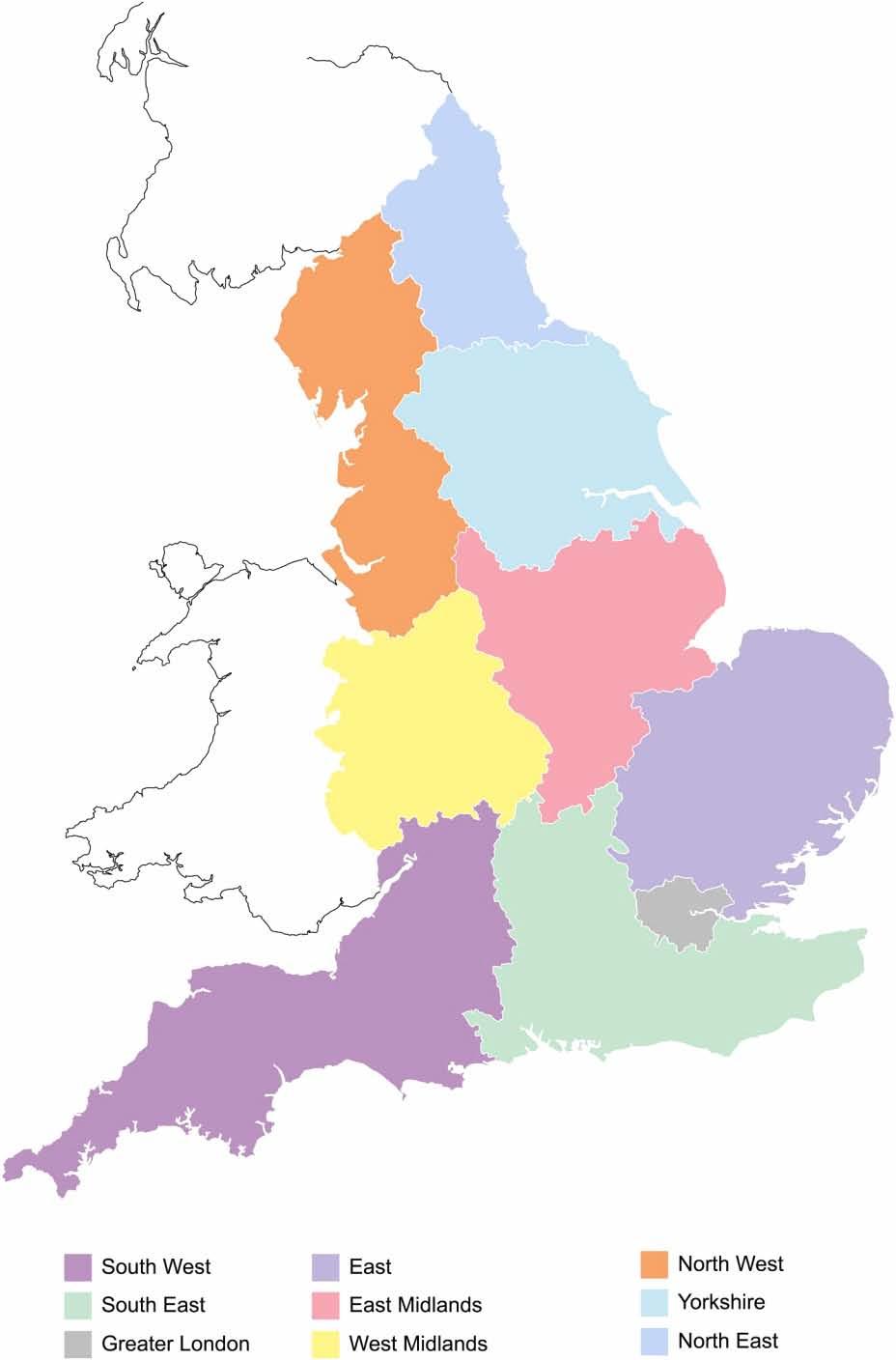 1 London and the national context The national survey data was analysed in relation to the regions of Arts