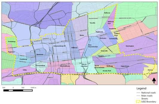 Extent the Study Area (Urban Development Zone) The Inner City of Johannesburg is generally defined by the demarcated area of the Urban Renewal Tax Incentive, otherwise known as the Urban Development