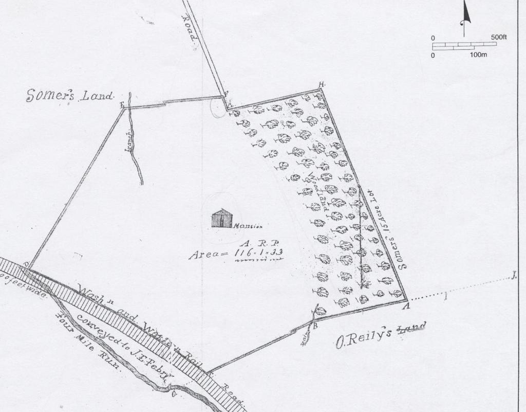 Figure 16: Plat of Duke Torreyson s 116-acre farm, undated.