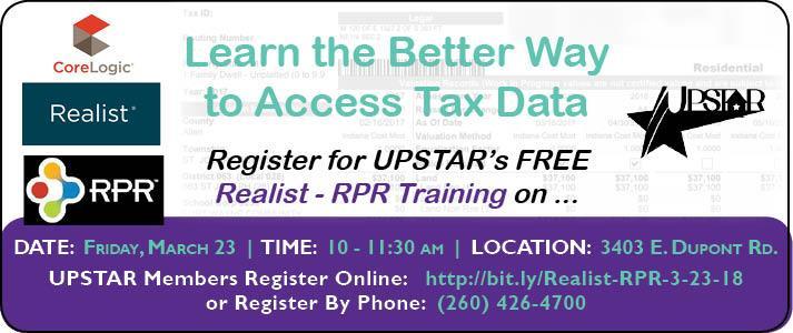 The Upstate Alliance of REALTORS is offering our members the opportunity to attend their FREE training on RPR vs Realist.