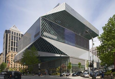 The Seattle Central Library, designed by Dutch architect Rem Koolhaas and opened in 2004, is a beacon for bookworms in a city said to be one of the most literate in the U.S. Its steel-and-glass exterior is modern and futuristic, yet the interior includes some intimate reading spaces.