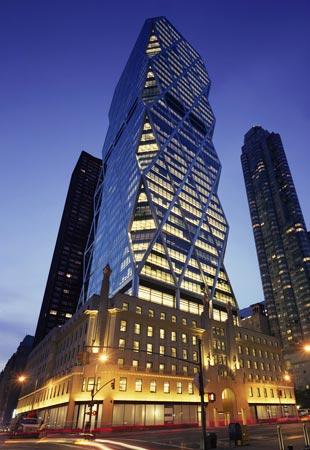The Hearst Tower in New York City, designed by British architect Norman Foster and opened in 2006, is the headquarters of the Hearst Publishing Company.
