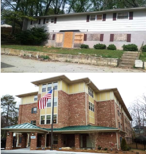 IV. Land Banks Innovative Practice #3: Resident-driven redevelopment Atlanta Fulton County Land Bank Betmar Village (opened March 2014) Land Bank purchased a 28-unit abandoned apartment, and boarded
