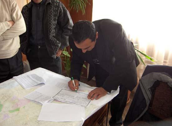Signing of the first land consolidation agreement in Armenia (November 2005) It is characteristic, that the FAO TCP projects are implemented mainly by local experts and only with a