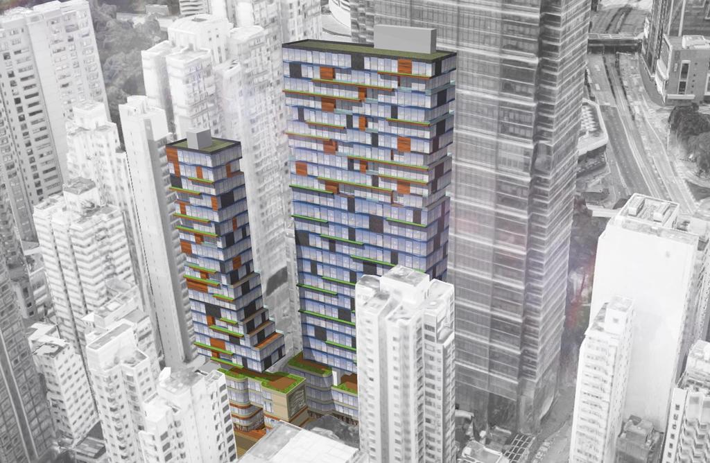OVERVIEW Large tower that capitalizes on view over the Star Street Neighborhood Stepped tower to maximize GFA, results