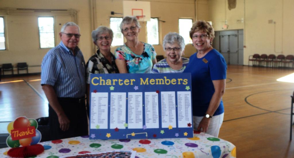 Charter members were honored.