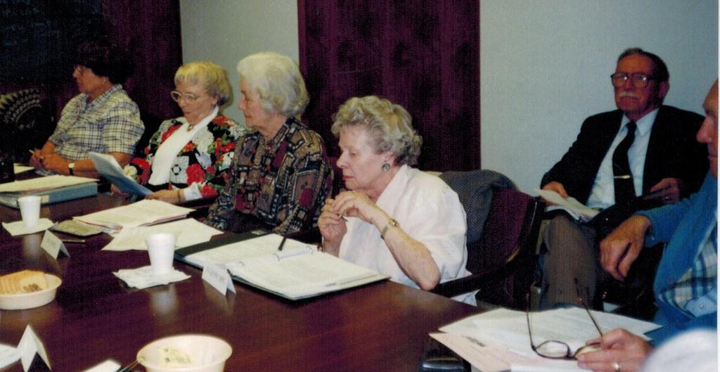 Undated BOD meeting at King s College Circle, from left, Stella Watson,