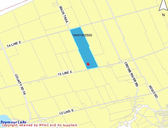 #8 MUNICIPALITY OF TRENT HILLS SALE OF LAND BY PUBLIC TENDER December 10, 2014 1435-134-070-02500-0000 W ½ Lot 19 Concession 13 Seymour, now in the Municipalilty of Trent