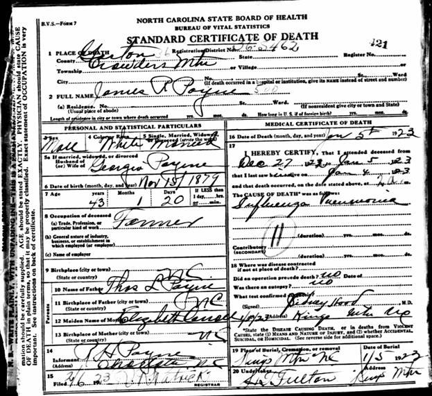 15 Nov 1879: James is born, NC 10 Jul 1880 : birth, NC?