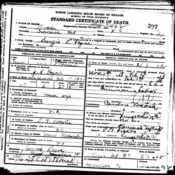 10 Jul 1880 She was born in North Carolina (parents S.R. Baxter and Mary Alexander)?