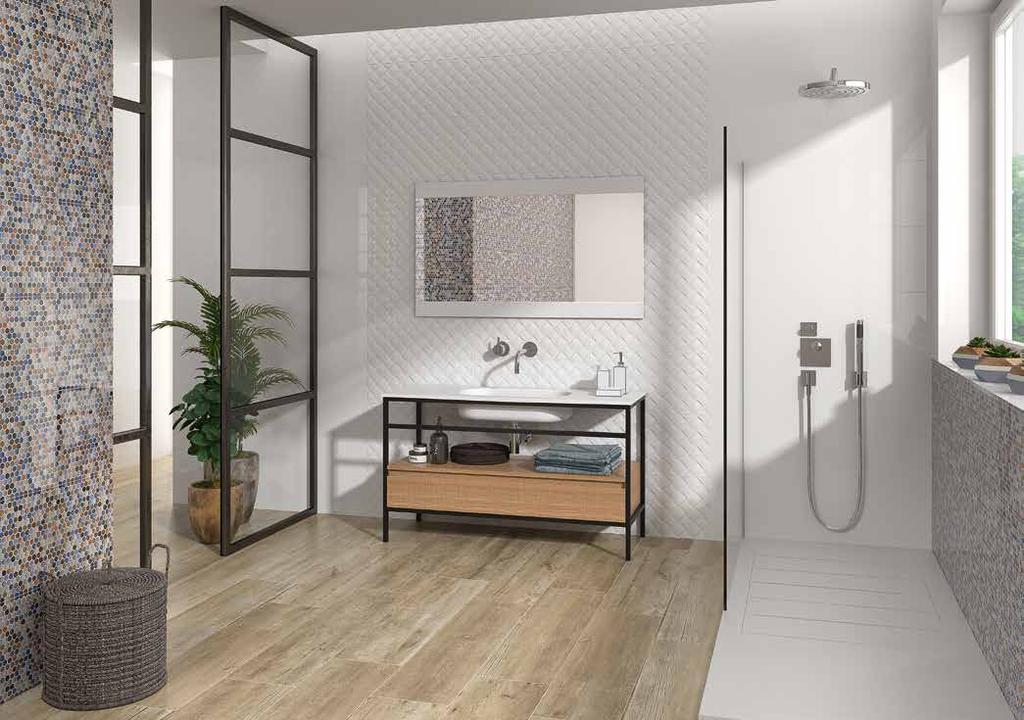 MOD. 9 Estructura con patas, CAJÓN Y ENCIMERA STRUCTURE, mueble de baño de diseño actual e innovador, capaz de adaptarse a los diferentes espacios.