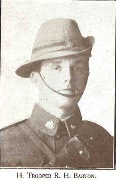 Trooper Richard Herbert Barton Richard Herbert (Burt) Barton, born at Timaru 19 February 1891, the only son of Edwin John and Mary Jane Barton (nee Winchcombe) of 9 Rhodes Street, Timaru.