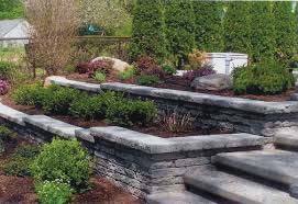 Retaining walls are preferred to steep embankments and should be kept to a maximum height of 1 metre a number of