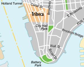 10 Neighborhood Description New York City s Most Cosmopolitan Neighborhood TriBeCa includes the area bounded by Canal Street (north), Vesey Street (south), Lafayette Street (east) and the Hudson
