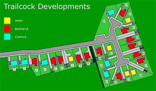 Trailcock Developments Site Plan Phase One House Type Site Number Price Status Canova Site 1 239,950 Sale Agreed Canova Site 2 239,950 For Sale Bonnard Site 3 216,000 Sale Agreed Phase Two House Type