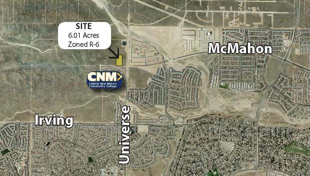 McMahon and Universe Rio Rancho, New Mexico 87124 For Sale This is an excellent opportunity for MUH development SITE 6.