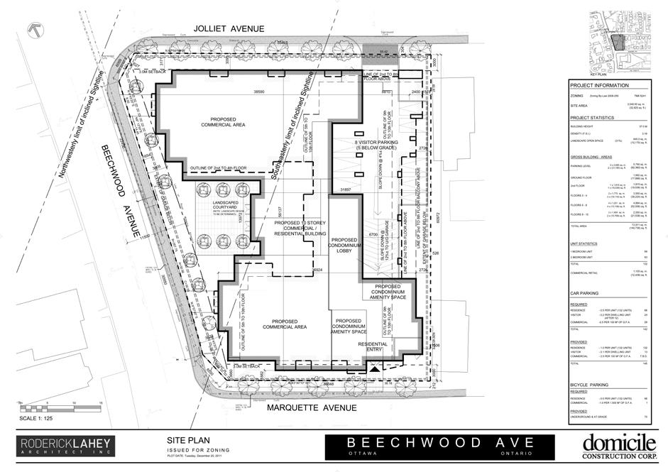 As previously noted, the primary access to the building is located off of Beechwood Avenue, at the east end of the proposed open space.