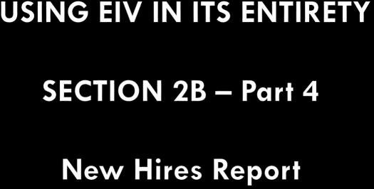 Using EIV in its Entirety Training Piltch Associates, Inc.