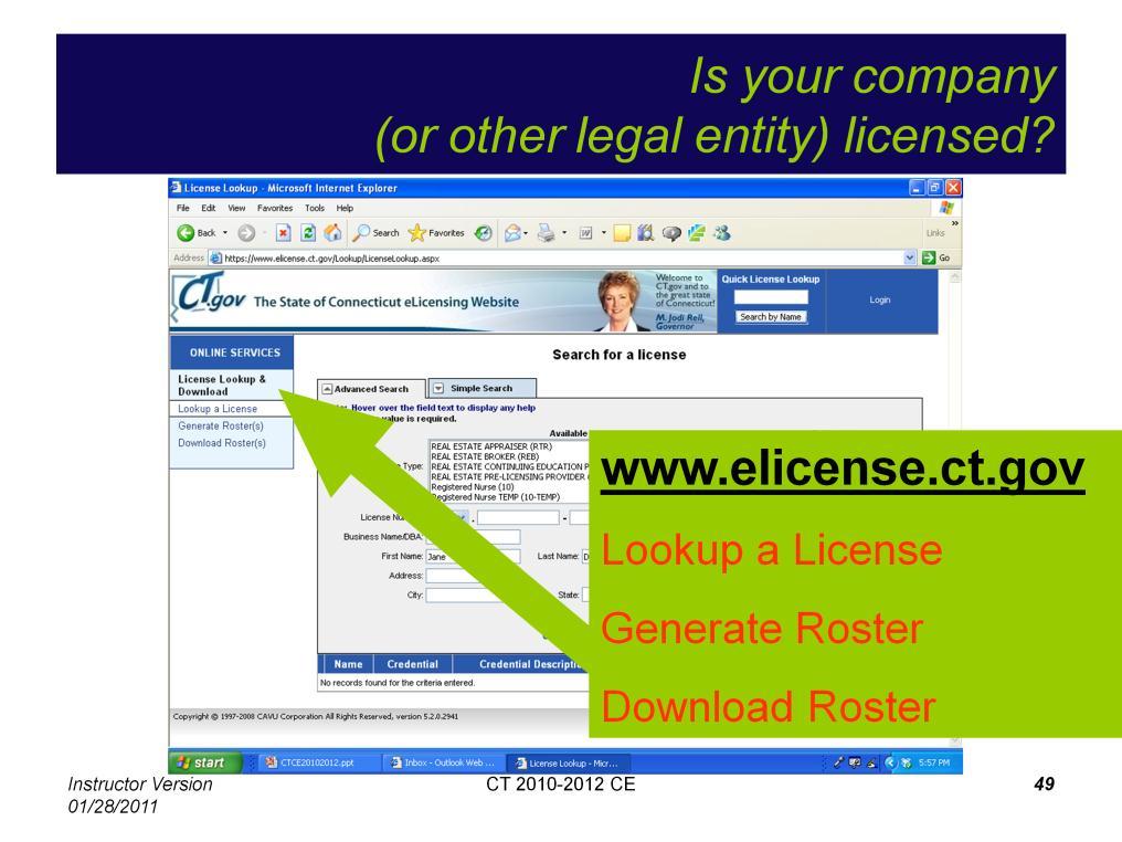 Information about whether a legal entity or an