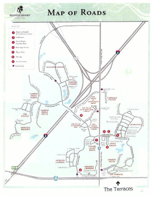 Location From Orlando International Airport Take Toll Road 417 South to I-4. Merge onto I-4 West toward Tampa. Take exit #58. Turn left onto County Road 532.