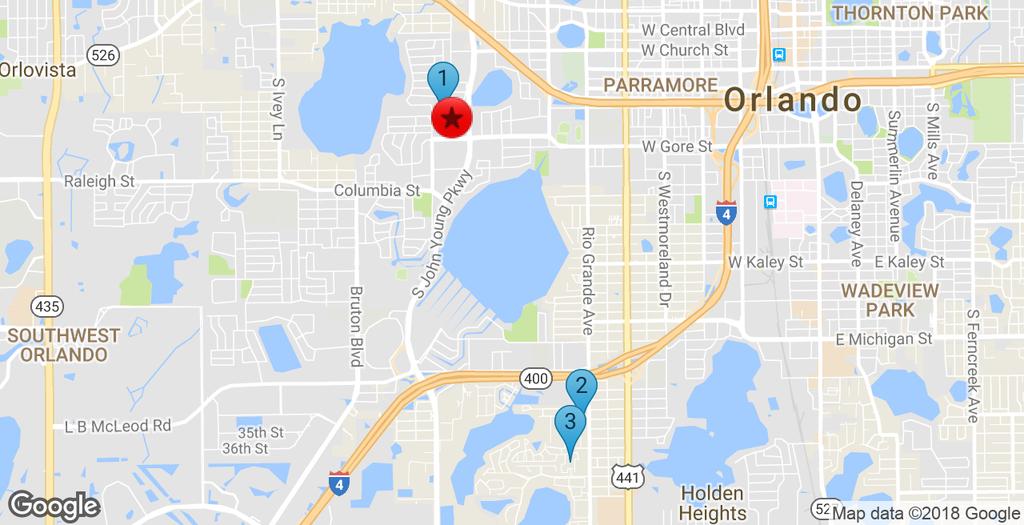 RENT COMPARABLES Rent Comps Map SUBJECT PROPERTY 3121 Orange Center Boulevard Orlando, FL 32805 BOCA CLUB 1 3114 C R Smith Road