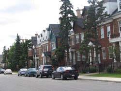 Typical residential street in Garrison Woods.