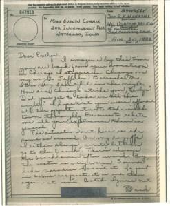 A Letter to Miss Evelyn Corrie Rhetorical Analysis: I m analyzing a letter written by Sergeant R. K. Hayashi on August 30, 1943 to Evelyn Corrie, shown in Figure 1.