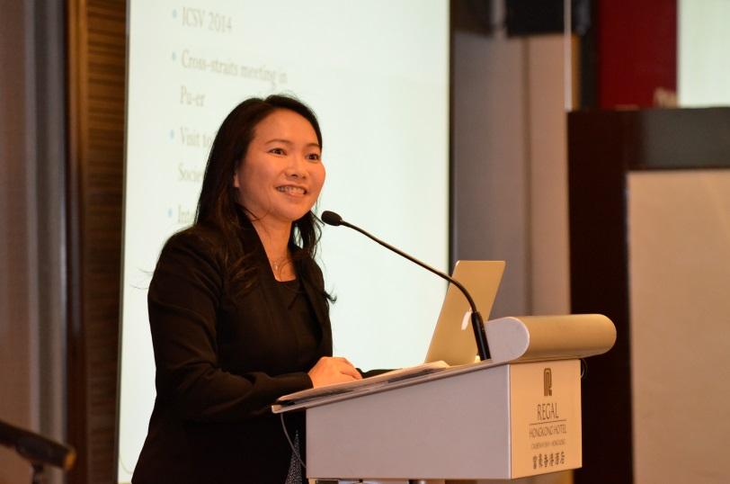 Following the declaration of opening at around 7:00 pm, our Chairlady, Ms. Grace Kwok presented the 2014 15 Annual Report to our members.