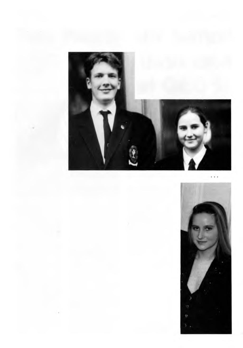 AUTUMN 1994 MAGISTER - PAGE 23 Two Heads are better Magister talks to William Coleman and Virginia Hayton, Head Boy and Head Girl 93/94 than one at QEGS!