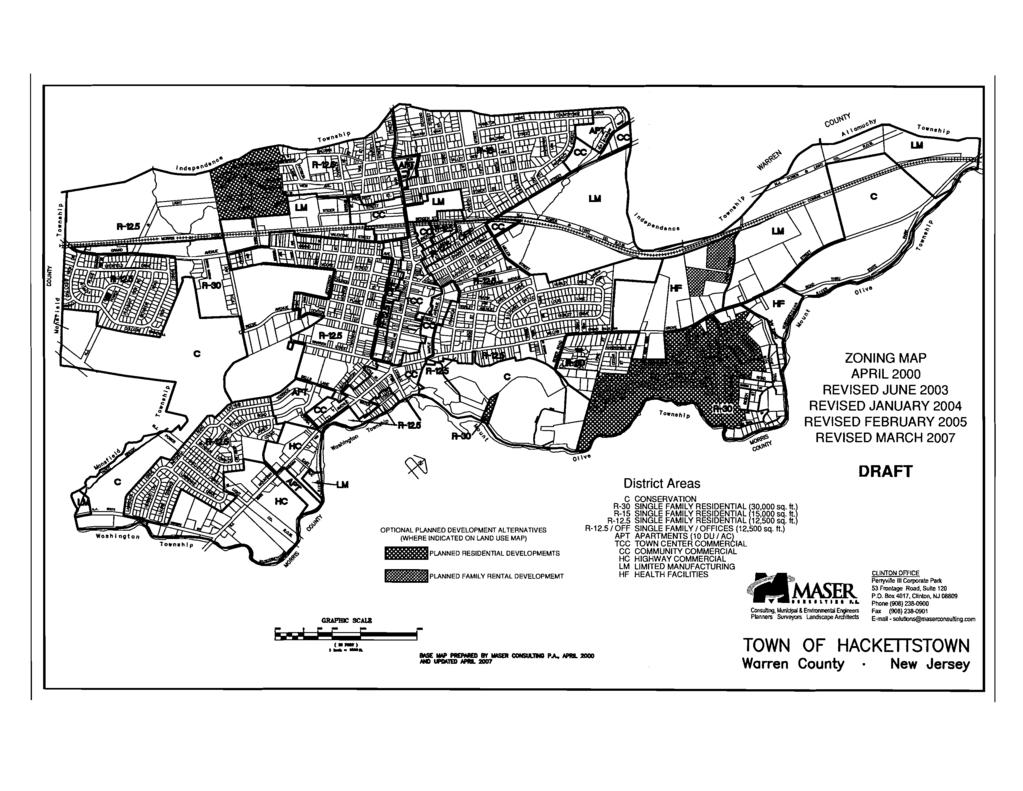 ZONING MAP APRIL 2000 REVISED JUNE 2003 REVISED JANUARY 2004 REVISED FEBRUARY 2005 REVISED MARCH 2007 PLANNED RESIDENTIAL DEVELOPMEMTS District Areas C CONSERVATION R-30 SINGLE FAMILY RESIDENTIAL 30
