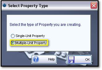 14. Implementation Guides B. Choose Multiple-Unit Rental Property and click OK. A blank Property Notebook will open.