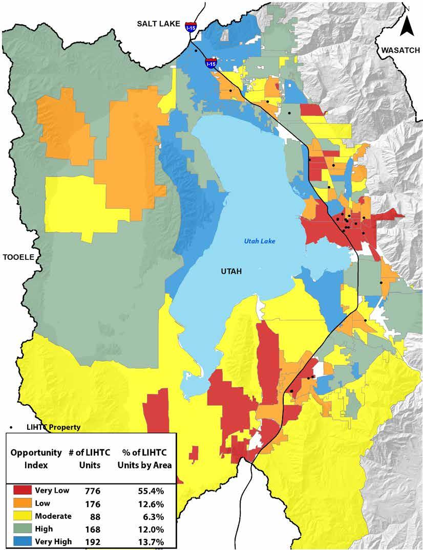 Map 4 Location of Low Income Housing Tax Credit Units, Utah