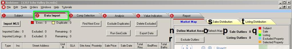 Process Tab 2: Data Import, Define Market Area (optional) Creating a Market Map Area Map is an optional Process.