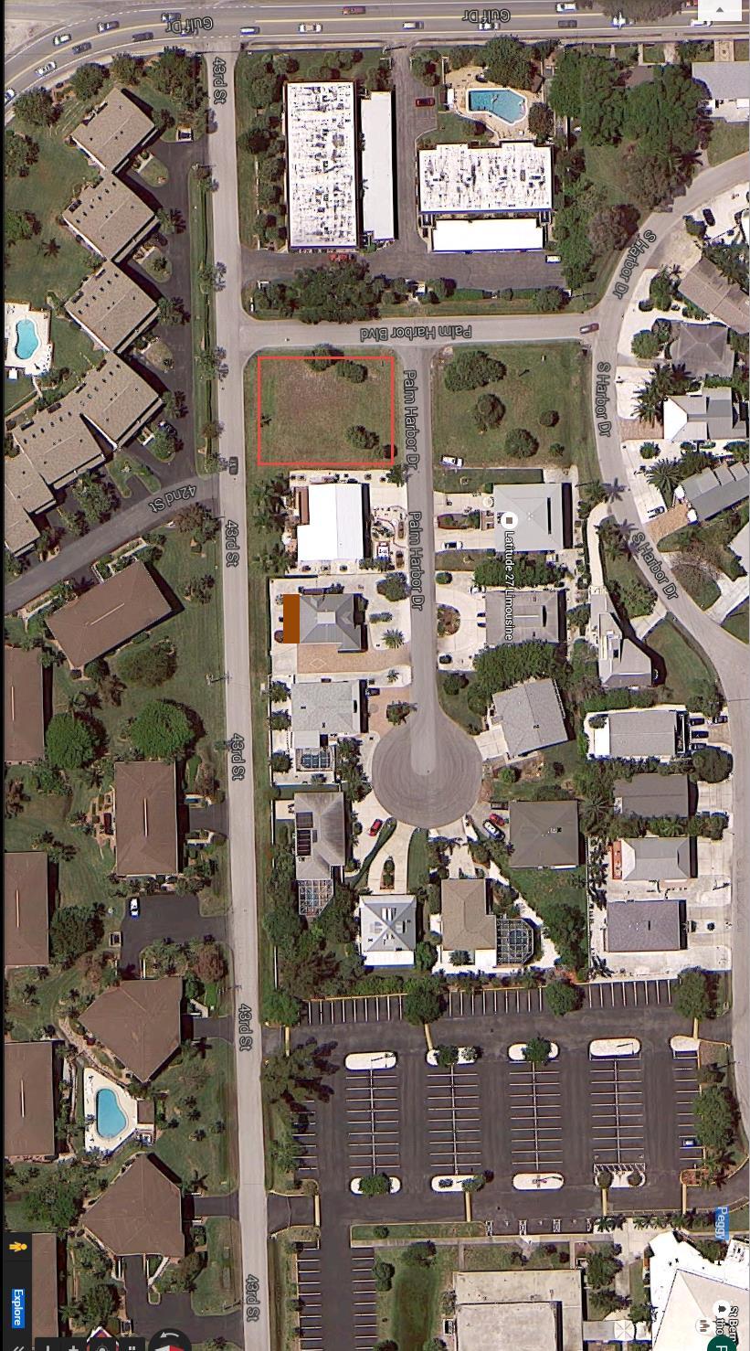 43 rd Street Gulf Drive One Palm Harbor Drive N Palm Harbor Blvd Palm Harbor Dr Catholic Church The Palm Harbor subdivision (outlined in blue) is made up of 12 parcels. The subdivision is zoned R-1.