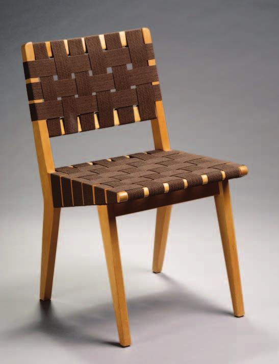 Chair. Designed by Jens Risom (American, b. Denmark, 1916 1977) about 1942; modified by Knoll Associates Inc. about 1946; birch, cotton webbing; 78.7 x 44.5 x 50.8 cm; Gift of Mr. and Mrs.