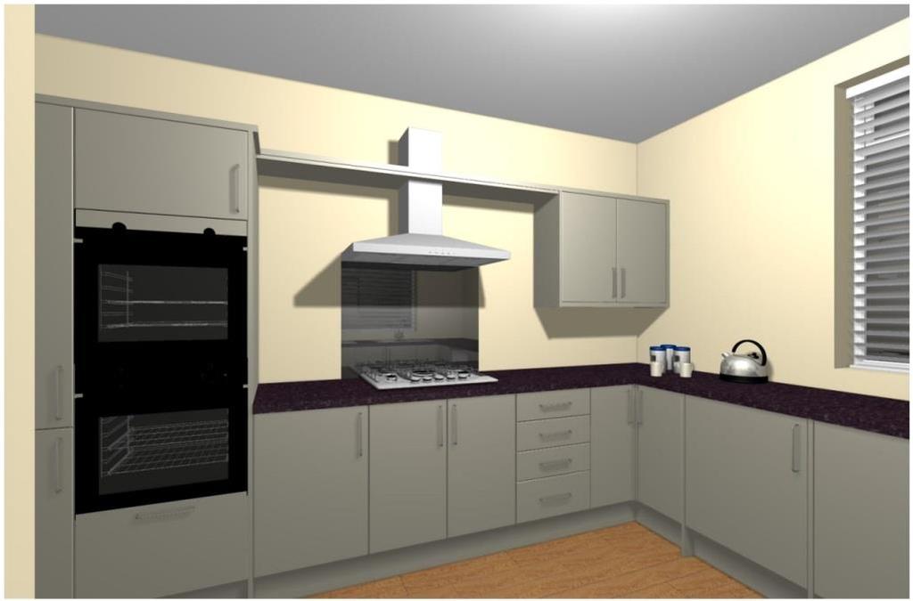 Kitchen Area Improved workflow layout, hard-wearing storage units and larger work