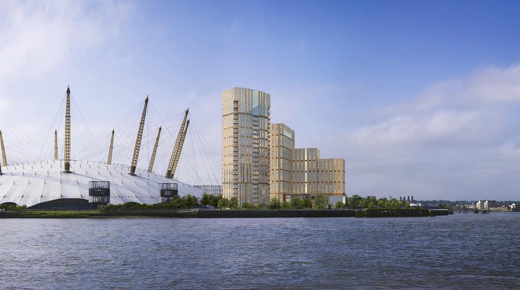 Peninsula Tower, Greenwich Peninsula, London Introduction Peninsula Tower is a truly landmark residential tower, located at the very apex of London s Greenwich Peninsula, surrounded on three sides by