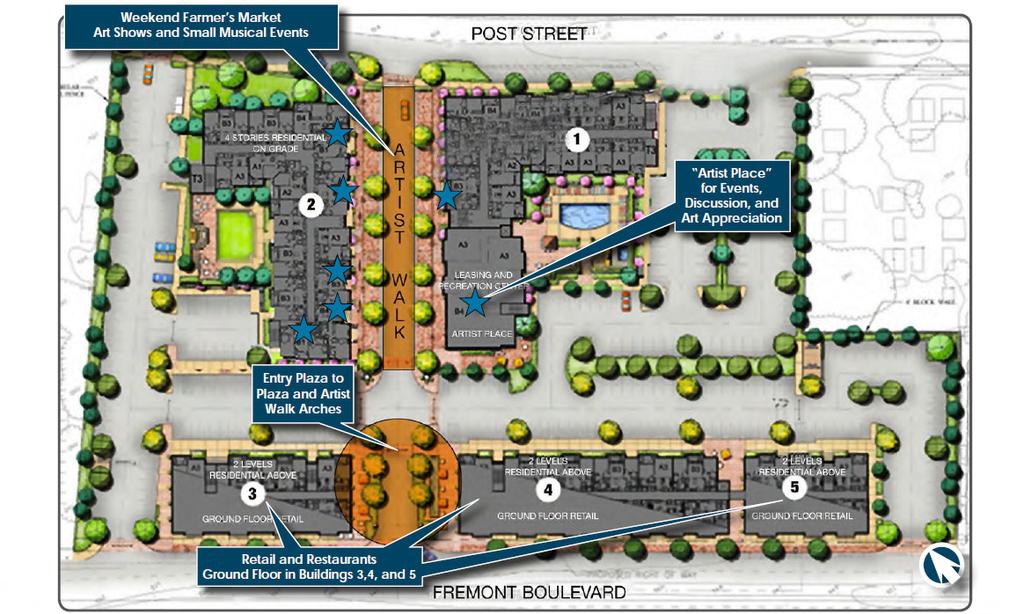 Location 37070-37222 Fremont Boulevard, Fremont, CA SITE PLAN MIXED-USE URBANISTIC RETAIL & RESIDENTIAL