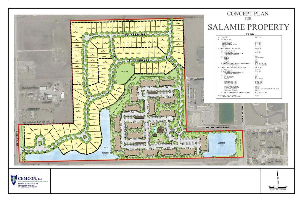 Site Plan The Property for sale consists of the lower right portion of the concept plan and contains the following o Multifamily
