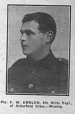 CLARKE Charles Henry Corporal 35107 5 th /8 th Heavy Trench Mortar Battery, Royal Garrison Artillery Died 9 th July 1918 aged 24 Son of William and Betsy Clark of the Swan Inn, Arborfield Cross