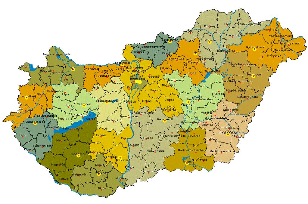 County Land Offices and District Land Offices in Hungary 3.
