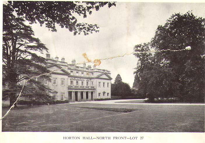 Fig. 50: Horton Hall 1935 North View by Knight, Frank & Rutley - Horton Hall Estate Auction Document 1935.