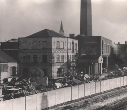 Fig. 19: 1972 photo of Victoria Mills in Weaste, belonging to Winterbottom Book Cloth Company. This photo was captioned Remains of Winterbottom Bookcloth Company.