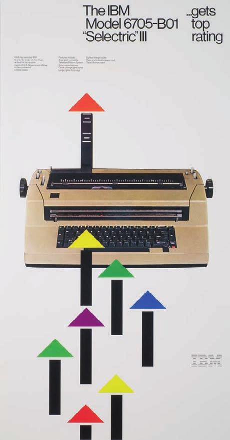 Jon Craine, Office Products Division poster to announce IBM s latest Selectric III typewriter, 1982.
