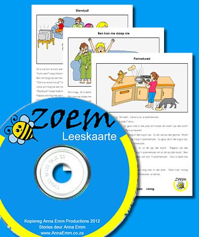 Oulike produkte Nuwe ZOEM-leesreeks vir beginner-lesertjies Die ZOEM-leesreeks is spesiaal ontwikkel vir beginner-lesertjies as ekstra hulp in die klaskamer of by die huis.