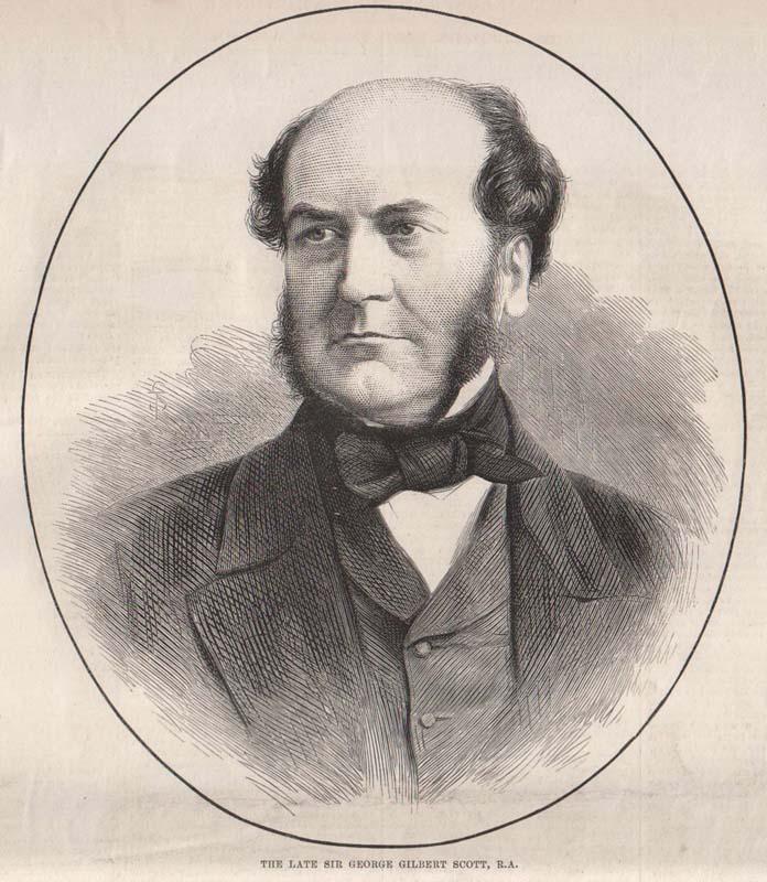 Sir George Gilbert Scott 1811-78, President RIBA 1872, said to have been involved in some 750 commissions including the University of Glasgow 1866-70 where Phipson was responsible for the heating and